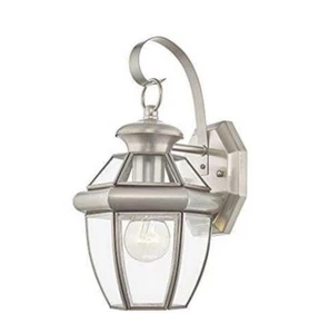 Livex Lighting 2051-91 Monterey 1 Light Outdoor Brushed Nickel Finish Solid - Picture 1 of 1