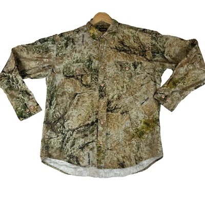 Cabela's Zonz Western Camouflage Hunting Shirt Mens Medium Button Up Pockets - Image 1 of 4