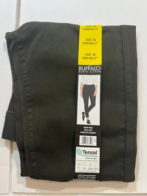 Jegging ajustado elástico tiro alto verde Buffalo David Bitton para mujer talla S Foto 1 de 4