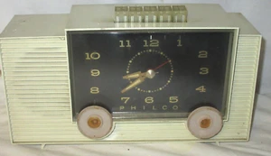Vtg Philco Clock Radio 765 Mid Century White (b24) - Picture 1 of 5