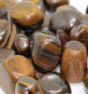 1 x Tiger Eisen Trommelstein mit gratis Organzabeutel Kristalle, Steine, Edelsteine Mineralien - Bild 1 von 3