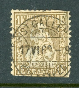 SWITHZERLAND # 50 abgeschnittene Zähnung (mit Zertifikat) / 23-5-4o / gebraucht - Bild 1 von 4