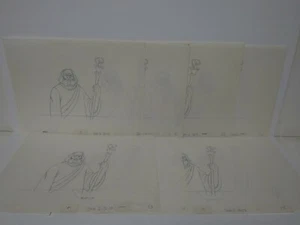 Lot Of 19 Original 1981 Heavy Metal Animation Pencil Art Prelims of Taarna Elder - Picture 1 of 11