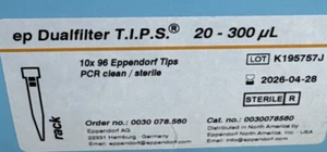 EPPENDORF 0030 078.560 10X 96 TIPS PCR CLEAN STERILE PIPETTE 0030078560 - Picture 1 of 3