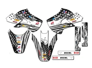 2002-2009 KLX 110 MERICA Grey Senge Graphics Kit Compatible with Kawasaki - Picture 1 of 10