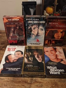 Sealed Lot 6 VHS New Factory Drama Gibson Crowe Freeman Bullock Eastwood Bundle - Picture 1 of 10