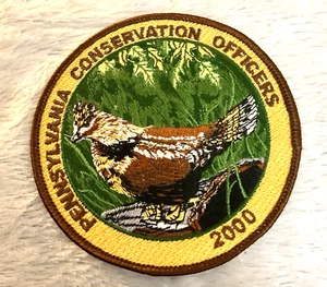 2000 Pennsylvania Conservation Officers Patch RUFFLE GALLO CEDRONE NUOVO ORIGINALE - Foto 1 di 2