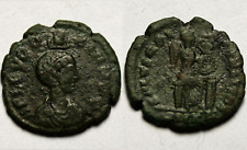 Rare genuine ancient coin Aelia Eudoxia wife of Arcadius hand of God Victory 398