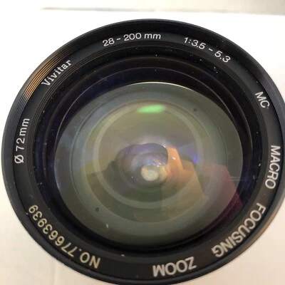 Vivitar 28-200mm f/3.5-5.3 MC Macro Focusing Zoom Lens Minolta  MD Mount - Image 1 of 4