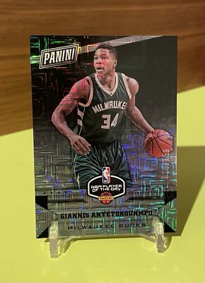 2017 Giannis Antetokounmpo /150 SP Panini -Player Of The Day- Rare Bucks #21 - Image 1 of 3