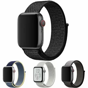 For Apple Watch Woven Nylon Sport Loop Band Strap iWatch Series 8 7 SE 6 5 4 3 2 - Picture 1 of 28