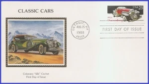 USA5 #2385 U/A COLORANO SILK FDC   1935 Duesenberg - Picture 1 of 1