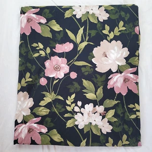 Ikea Blekfryle Black Floral Cotton Duvet Cover Full Queen 98x82 Wear On Ties - Picture 1 of 9