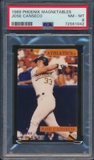 1989 Phoenix Magnetables Jose Canseco Oakland Athletics A's PSA 8 NM-MT