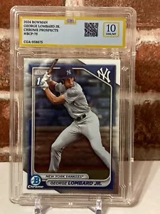 2024 Bowman Chrome 1st George Lombard Jr Gem Mint 10 New York Yankees - Picture 1 of 1