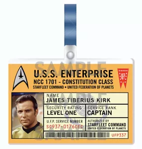 Star Trek - Captain Kirk cosplay I.D. Badge - Picture 1 of 2