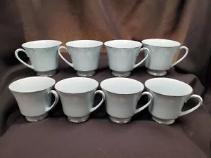 Noritake Love Song Made in Japan 8002 W81 Blau/Weiß Blumen Teetasse Untertasse Set - Bild 1 von 24