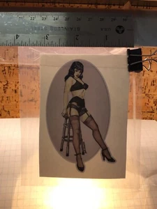 Vintage Flugzeug Bomber Pin Up Girl Betty Paige - Sticker Aufkleber MM4 1560 - Bild 1 von 2