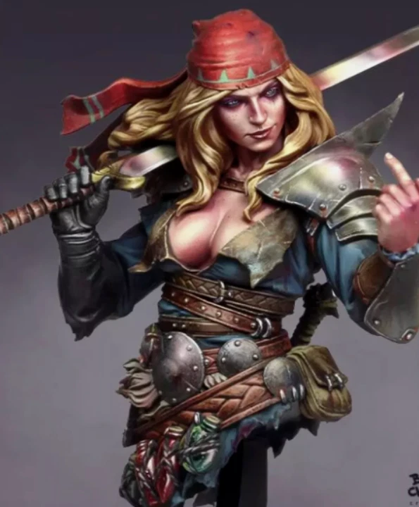 1/10 Resin Female Warrior Fantasy Unassembled Unpainted a-758-pxx - Image 1 of 1