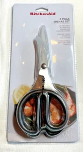 KITCHENAID ALL PURPOSE Shears (2) Scissors Stainless Steel BLACK NIP - Picture 1 of 1