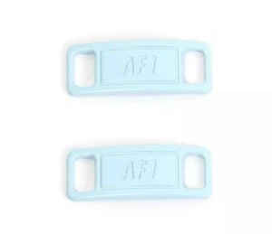 2pcs BABY BLUE Color Air Force 1 Shoelace Buckle Metal Shoelaces Tags AF1 - Picture 1 of 1