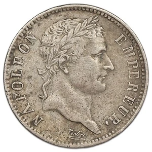 France - Napoléon Empereur 1 franc 1808 MA Marseille - argent - F.204/11 Gad.446 - Imagen 1 de 2
