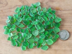 New Listing100 Small Green sea glass, Genuine sea glass from Greece