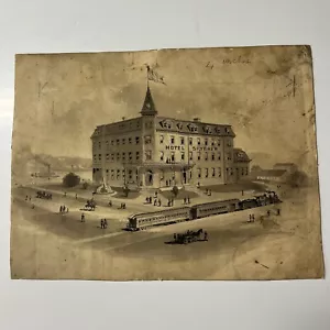 Original 1890’s Newspaper Illustration Hotel Spyerer Signed With Artist Notes - Picture 1 of 21