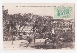 Dakar, Senegal, África Occidental francesa, Place Protet, usado, sello de Senegal en el frente, c.1909 - Imagen 1 de 1