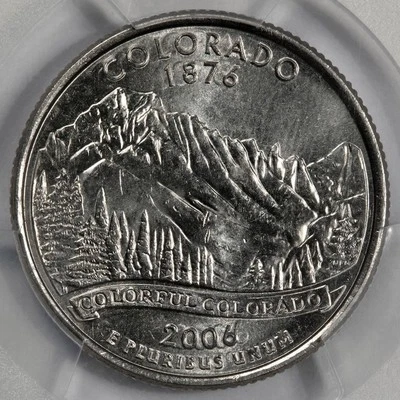 2006 D PCGS MS65 Rotated Double Struck In Collar Colorado Quarter Mint Error - Image 1 of 4