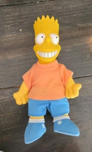 Muñeca de peluche Bart Simpson 1990 vintage con cabeza de vinilo figura de juguete de Los Simpson - Imagen 1 de 3