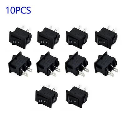 10Pcs 12V 2 Pin Car Boat Round Dot Light ON/OFF Rocker Toggle Switch Tool - Image 1 of 4