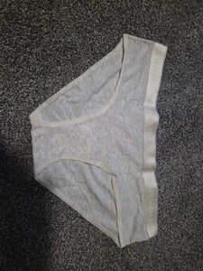 Victoria Secret Hiphugger/Hipster Grey And Silver Size Large - Picture 1 of 4