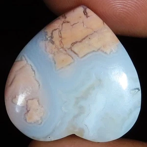natural Cotton Candy Agate heart shape loose gemstone 25.85 Carat. (25x25x05 mm) - Picture 1 of 7