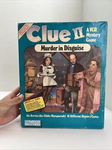 VINTAGE Clue 2 Murder in Disguise VCR Mystery Game Set Parker Brothers 1987 - Picture 1 of 12