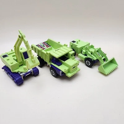 TRANSFORMERS G1 (1985) Lote de 3 RASCADORES DE LARGA DISTANCIA CARROÑEROS Constructicons Foto 1 de 4