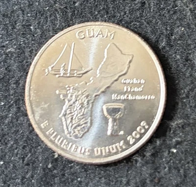 2009 D Guam U.S. Territory Quarter Circulated Free Shipping - Image 1 of 2