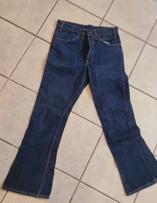 Vintage LEVI’S Orange Tab Bell Bottoms 30x29 Deep Blue - Image 1 of 4