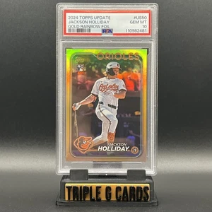 2024 Topps Update Jackson Holliday Gold Rainbow Foil #US50 PSA 10 GEM- MT - Bild 1 von 6