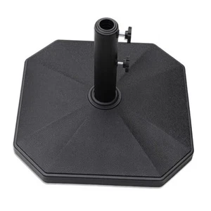  40 lb Square Plastic Built-in Cement Outdoor Umbrella Base, Heavy Duty 40lb - Picture 1 of 8