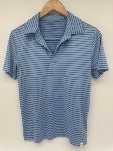 Tommy Bahama Shirt Youth Boys 13-14 X-Large Blue Stripe Polo Active Stretch Golf - Picture 1 of 7