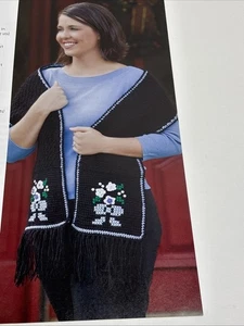 Nosegay Scarf & Mittens Crochet Pattern Page From Book - Picture 1 of 5