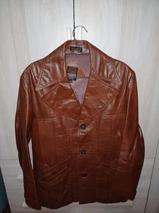Giacca di pelle Leather jacket Vintage Donnie Brasco Style - Foto 1 di 4