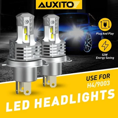 AUXITO H4 9003 HB2 LED Headlight Bulbs Xenon 6000K White High/Low Dual Beam New - Image 1 of 4
