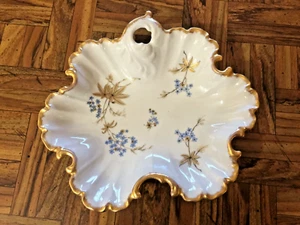 Vintage Rosedale China Blue Gold White Floral Bon-Bon Candy Nut Dish Plate 8"  - Picture 1 of 3