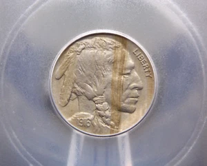 1916 "P" Indian Head Buffalo Nickel **DEFECTO DE PLANCHET* 5c ICG MS62 #801 sin circular ECC&C - Imagen 1 de 5