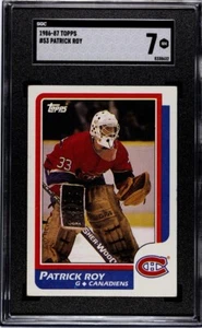 1986-87 Topps Hockey #53 Patrick Roy Montreal Canadiens RC Rookie HOF SGC 7 - Picture 1 of 2