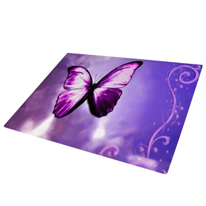 Glass Chopping Board Kitchen Worktop Protector Saver Neon Pink Purple Butterfly - Afbeelding 1 van 3