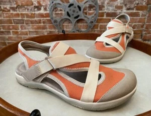 Earth Origins Fall Peach Rust Closed-Toe Sport Sandals Stacy New - Picture 1 of 3