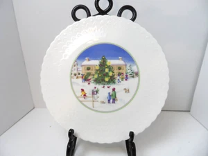 Vintage  Mikasa Bone China Season's Greetings Kuchenteller, 11 1/4" Durchmesser - EG - Bild 1 von 6